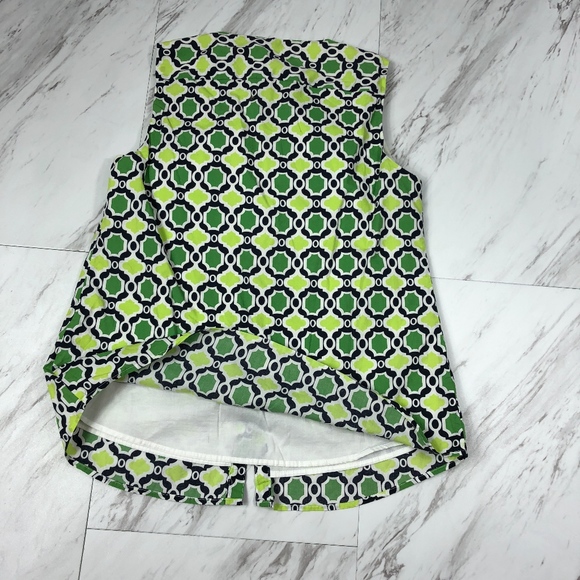 Lands End Green Print Top Size XSMALL EUC! - Picture 2 of 6